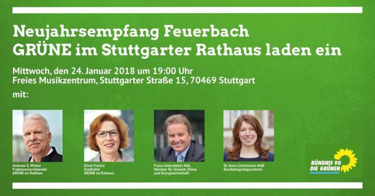 Neujahresempfang der Grünen 2018 in Feuerbach von der Rathausfraktion