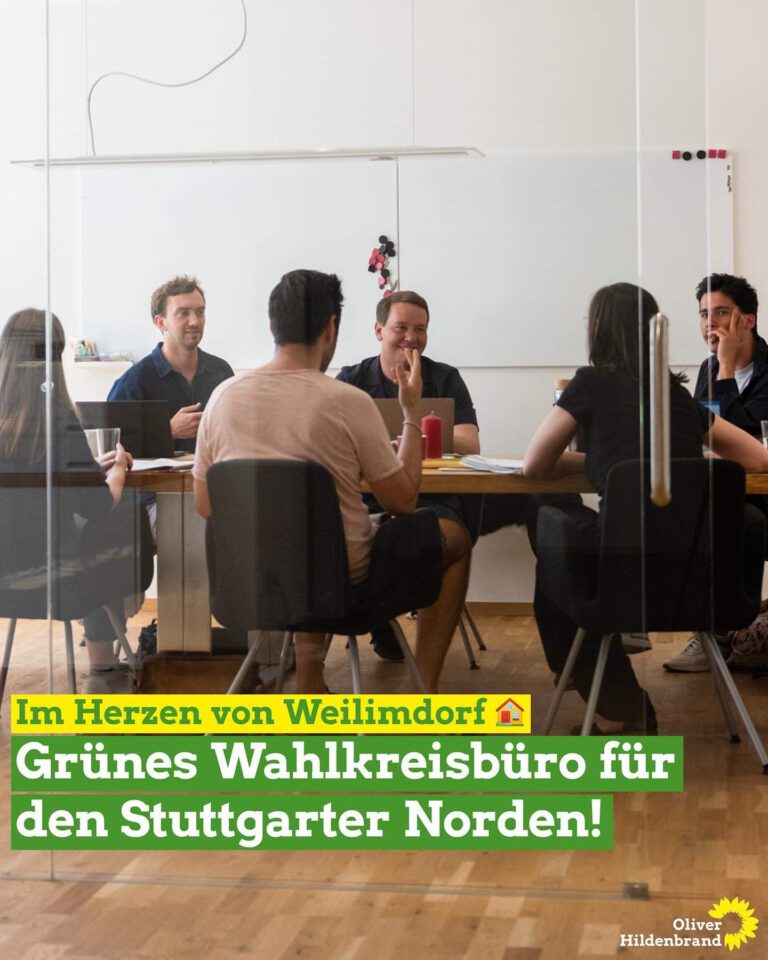 Herzliche Einladung zur Eröffnung unseres grünen Wahlkreisbüros für den Stuttgarter Norden, am So. den 24. JULI 2022!